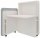 fm FLATup  Sekretär diamantweiß/ hellblau rechteckig, weiß 107,0 x 41,5 - 91,0 cm