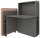 fm FLATup  Sekretär basalt/sandfarben rechteckig, schwarz 107,0 x 41,5 - 91,0 cm
