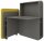 fm FLATup  Sekretär basalt/gelb rechteckig, schwarz 107,0 x 41,5 - 91,0 cm