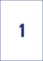 AVERY Zweckform wetterfeste Folienetiketten L4775REV-20 weiß 210,0 x 297,0 mm, 20 Blatt