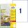 AVERY Zweckform wetterfeste Folienetiketten L4775REV-20 weiß 210,0 x 297,0 mm, 20 Blatt