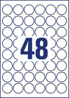 AVERY Zweckform wetterfeste Folienetiketten L4716REV-20 weiß 30,0 x 30,0 mm, 20 Blatt