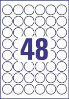 AVERY Zweckform wetterfeste Folienetiketten L4716REV-20 weiß 30,0 x 30,0 mm, 20 Blatt