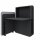 fm FLATup  Sekretär graphit/ hellblau rechteckig, schwarz 107,0 x 41,5 - 91,0 cm