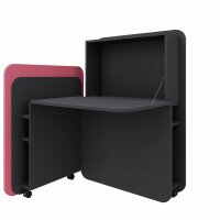 fm FLATup  Sekretär graphit/ rose rechteckig,...