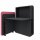 fm FLATup  Sekretär graphit/ rose rechteckig, schwarz 107,0 x 41,5 - 91,0 cm