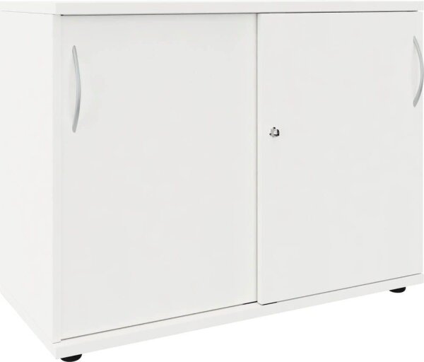fm Schiebetürenschrank, 4260761570556 weiß 1 Fachboden 100,0 x 44,2 x 76,3 cm