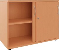 fm Schiebetürenschrank, 4260761570525 buche 1 Fachboden 100,0 x 44,2 x 76,3 cm