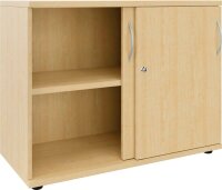 fm Schiebetürenschrank, 4260761570532 königsahorn 1 Fachboden 100,0 x 44,2 x 76,3 cm