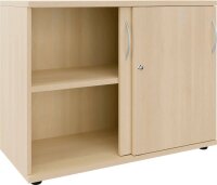 fm Schiebetürenschrank, 4260761570549 akazie 1 Fachboden 100,0 x 44,2 x 76,3 cm