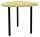 fm TRESTA Beistelltisch dreieckig abgerundet MDF-Platte ginstergelb 55,0 x 51,0 x 46,0 cm, 1 St.