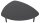 fm TRESTA Beistelltisch dreieckig abgerundet MDF-Platte schwarz 98,0 x 91,0 x 31,0 cm, 1 St.