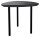 fm TRESTA Beistelltisch dreieckig abgerundet MDF-Platte schwarz 55,0 x 51,0 x 46,0 cm, 1 St.