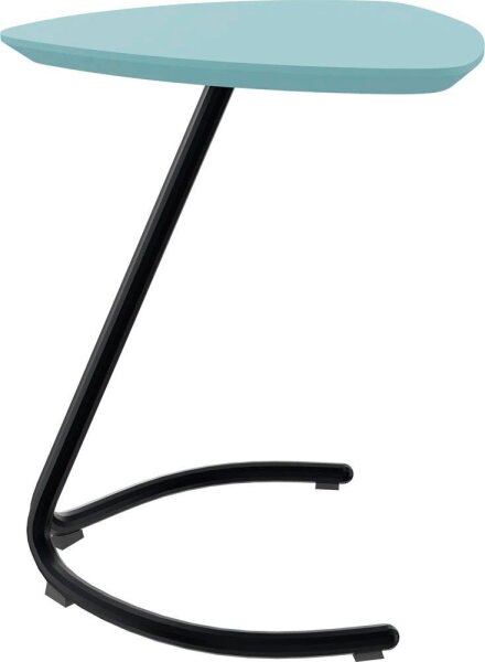 fm TRESTA Beistelltisch dreieckig abgerundet MDF-Platte pastellblau 55,0 x 50,0 x 69,5 cm, 1 St.