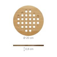 4 relaxdays Untersetzer braun 20,0 cm  ( 10020236_0 )
