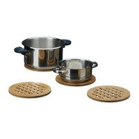 4 relaxdays Untersetzer braun 20,0 cm  ( 10020236_0 )