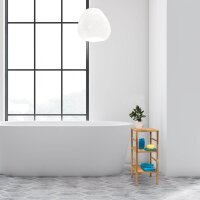 relaxdays Badregal braun 35,5 x 35,5 x 85,0 cm