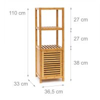 relaxdays Badregal braun 36,5 x 33,0 x 110,0 cm  (...