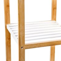relaxdays Badregal braun/weiß 33,0 x 34,0 x 80,0 cm