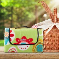 relaxdays Picknickdecke isoliert mehrfarbig 200,0 x 200,0 cm  ( 10025977_0 )