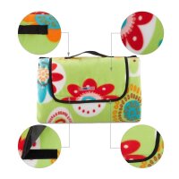 relaxdays Picknickdecke isoliert mehrfarbig 200,0 x 200,0 cm  ( 10025977_0 )