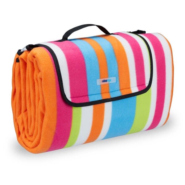 relaxdays Picknickdecke isoliert mehrfarbig 200,0 x 200,0 cm  ( 10025983_0 )