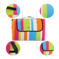 relaxdays Picknickdecke isoliert mehrfarbig 200,0 x 200,0 cm  ( 10025983_0 )