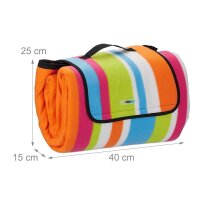 relaxdays Picknickdecke isoliert mehrfarbig 200,0 x 200,0 cm  ( 10025983_0 )