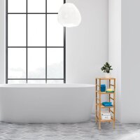 relaxdays Badregal braun 35,5 x 35,5 x 117,0 cm