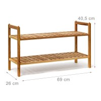 relaxdays Schuhregal braun 69,0 x 26,0 x 40,5 cm, 1 St.