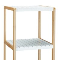 relaxdays Badregal braun/weiß 33,0 x 34,0 x 110,0 cm