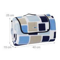 relaxdays Picknickdecke isoliert mehrfarbig 200,0 x 200,0 cm  ( 10025978_0 )