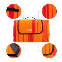 relaxdays Picknickdecke isoliert orange/rot 200,0 x 200,0...