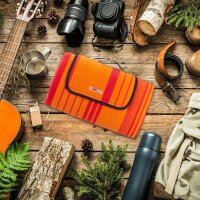 relaxdays Picknickdecke isoliert orange/rot 200,0 x 200,0 cm, 1 St.