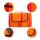 relaxdays Picknickdecke isoliert orange/rot 200,0 x 200,0 cm, 1 St.