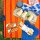 relaxdays Picknickdecke isoliert orange/rot 200,0 x 200,0 cm, 1 St.