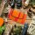 relaxdays Picknickdecke isoliert orange/rot 200,0 x 200,0 cm, 1 St.