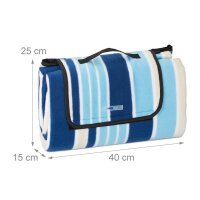 relaxdays Picknickdecke isoliert mehrfarbig 200,0 x 200,0 cm  ( 10025980_0 )