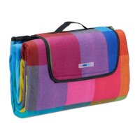 relaxdays Picknickdecke isoliert mehrfarbig 200,0 x 200,0...