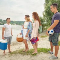 relaxdays Picknickdecke isoliert mehrfarbig 200,0 x 200,0...