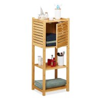 relaxdays Beistellregal braun 35,0 x 29,0 x 87,5 cm, 1 St.