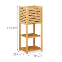 relaxdays Beistellregal braun 35,0 x 29,0 x 87,5 cm, 1 St.