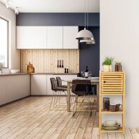relaxdays Beistellregal braun 35,0 x 29,0 x 87,5 cm, 1 St.