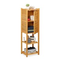 relaxdays Beistellregal braun 35,0 x 29,0 x 113,0 cm, 1 St.
