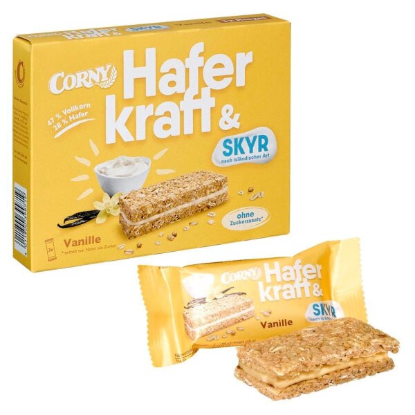 CORNY Haferkraft & SKYR Vanille Müsliriegel 3 Riegel  ( 3006428 )