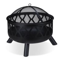 relaxdays Feuerkorb schwarz 62,0 cm  ( 10032690_0 )