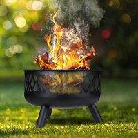 relaxdays Feuerkorb schwarz 62,0 cm