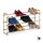 relaxdays Schuhregal silber, braun 118,0 x 20,0 x 45,0 cm, 1 St.