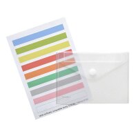 FolderSys Dokumententaschen Index DIN A5 transparent genarbt 0,20 mm, 10 St.