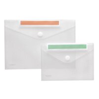 FolderSys Dokumententaschen Index DIN A5 transparent genarbt 0,20 mm, 10 St.